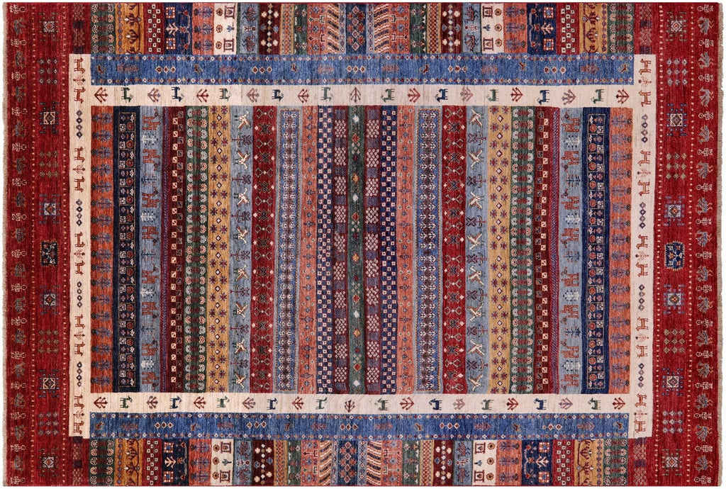 Tribal Persian Gabbeh Hand Knotted Wool Rug - Manhattan Rugs