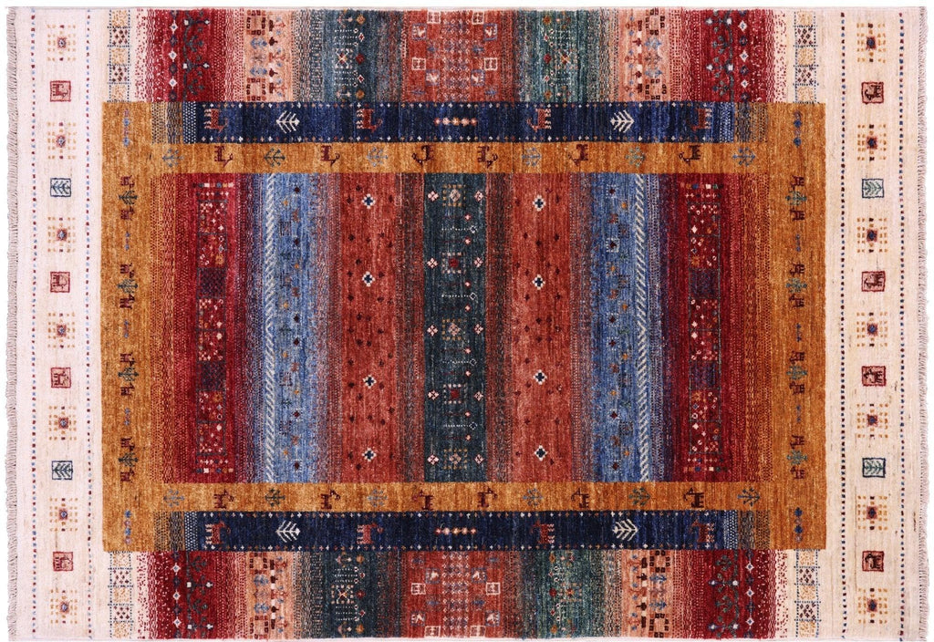 Persian Gabbeh Tribal Handmade Wool Rug - Manhattan Rugs