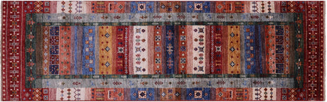 Runner Persian Gabbeh Tribal Handmade Wool Rug - Manhattan Rugs