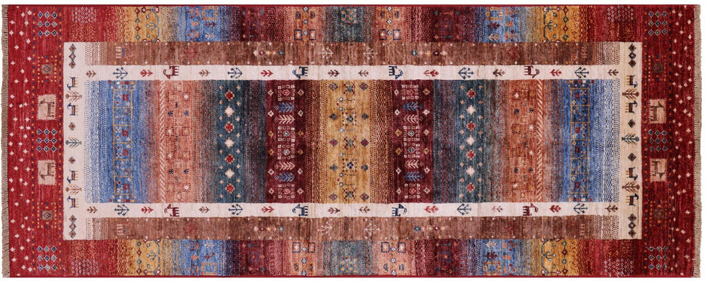 Handmade Persian Gabbeh Tribal Wool Runner Rug - Manhattan Rugs