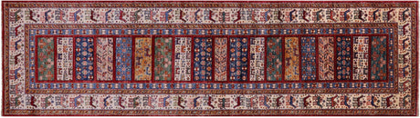Hand-Knotted Persian Gabbeh Tribal Wool Runner Rug - Manhattan Rugs