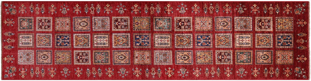 Hand Knotted Persian Garden Design Wool Runner Rug - Manhattan Rugs