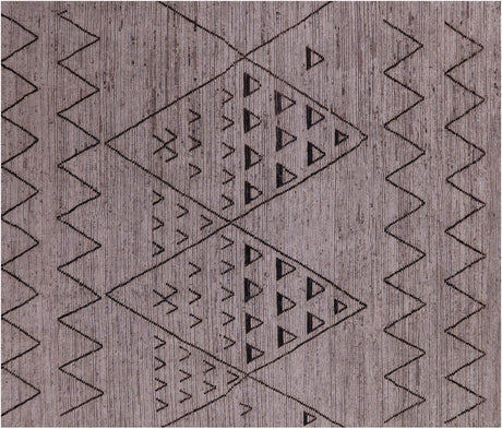 Moroccan Wool On Wool Hand Knotted Rug - Manhattan Rugs