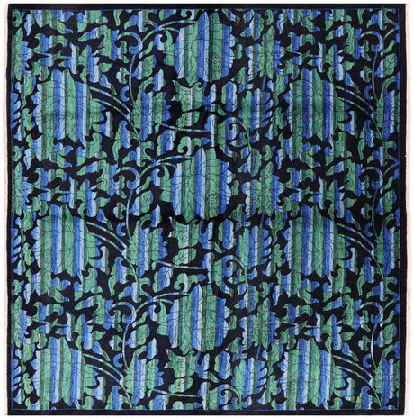 Square William Morris Rose Garden Wool Area Rug - Manhattan Rugs