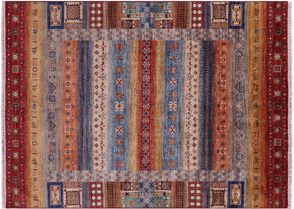 Hand Knotted Tribal Persian Gabbeh Wool Rug - Manhattan Rugs