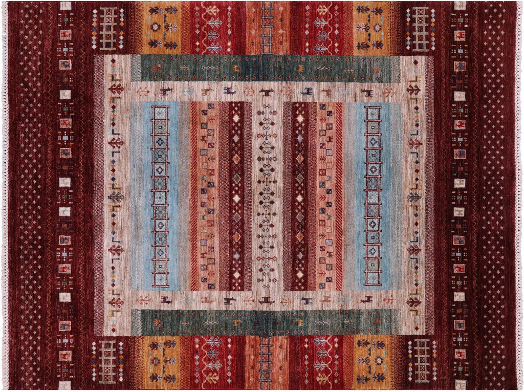 Handmade Tribal Persian Gabbeh Wool Rug - Manhattan Rugs