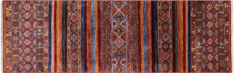 Runner Super Kazak Khorjin Hand-Knotted Wool Rug - Manhattan Rugs