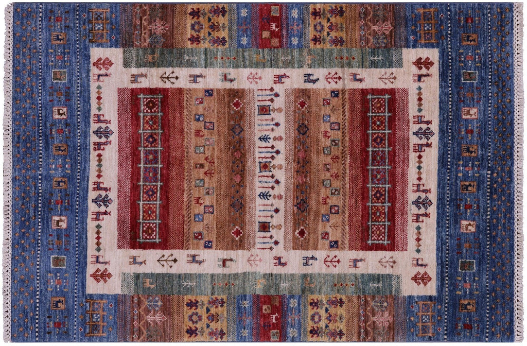 Persian Gabbeh Tribal Handmade Wool Rug - Manhattan Rugs