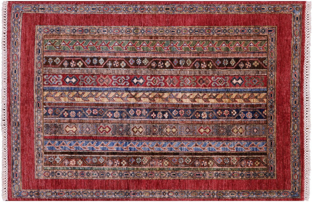 Handmade Shall Persian Gabbeh Wool Rug - Manhattan Rugs