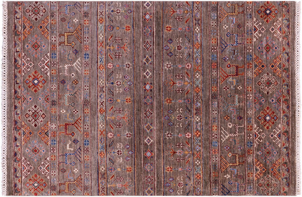 Tribal Persian Gabbeh Hand Knotted Wool Rug - Manhattan Rugs