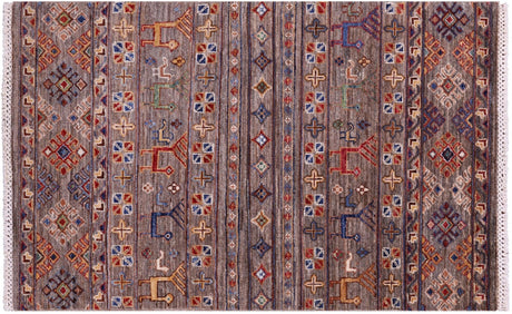 Tribal Persian Gabbeh Hand-Knotted Wool Rug - Manhattan Rugs