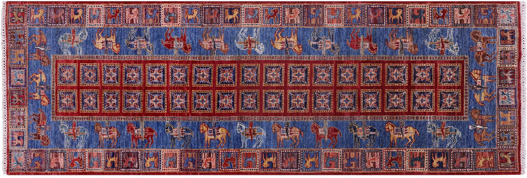 Antiqued Pazyryk Historical Design Hand-Knotted Runner Rug - Manhattan Rugs