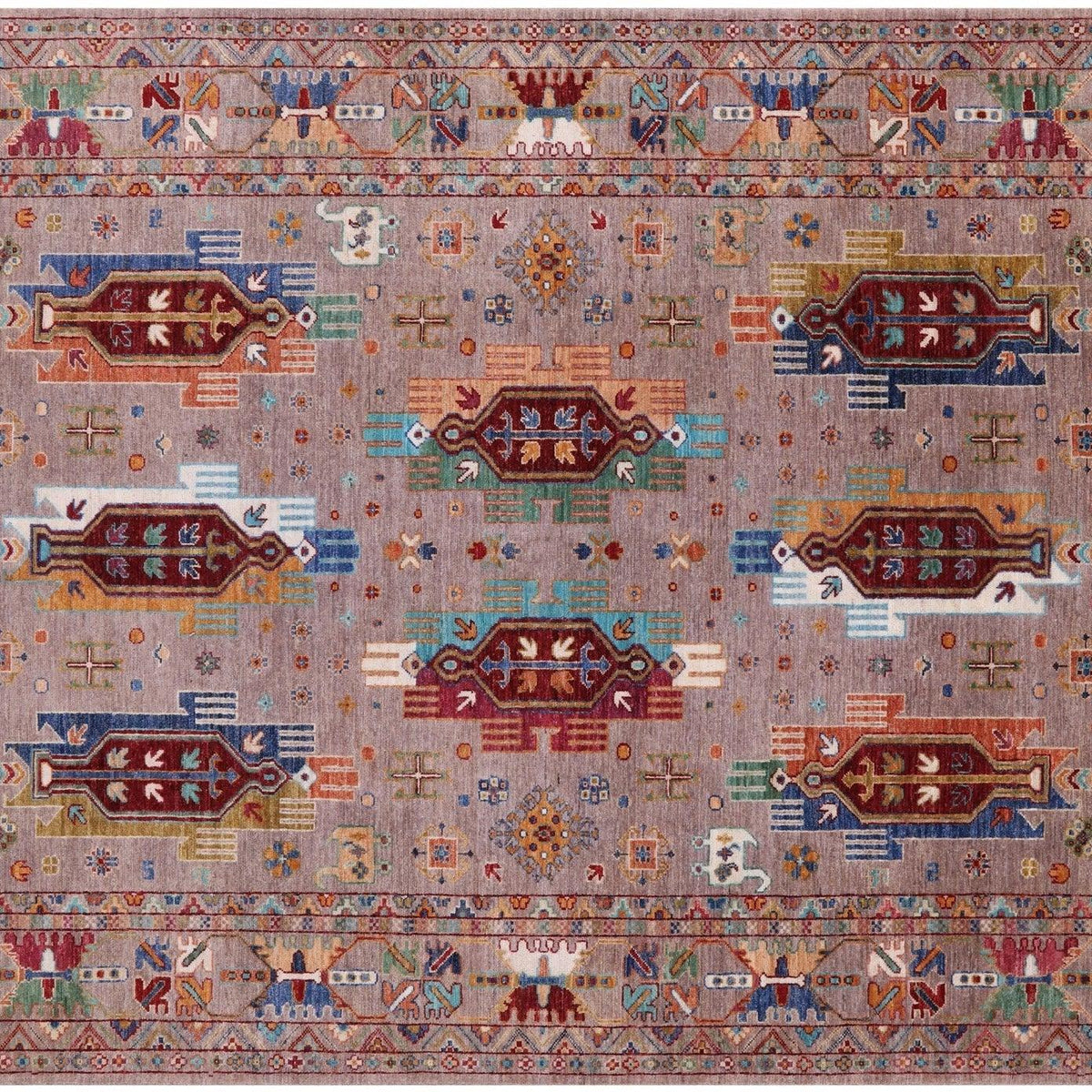 Handmade Tribal Fine Serapi Wool Rug 5' 10