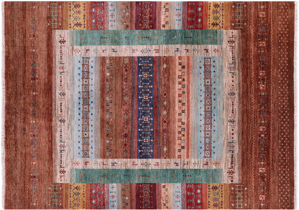 Persian Gabbeh Tribal Handmade Wool Rug - Manhattan Rugs