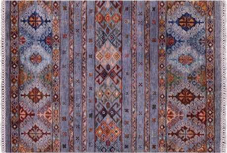 Hand-Knotted Khorjin Super Kazak Rug - Manhattan Rugs