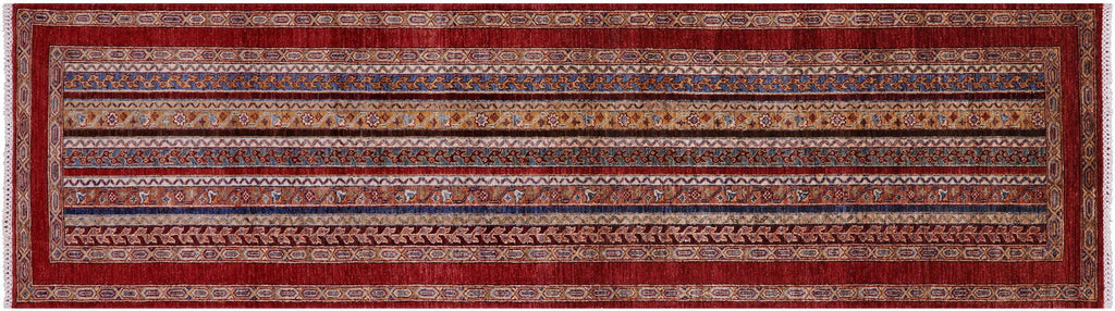 Persian Gabbeh Shall Hand-Knotted Wool Runner Rug - Manhattan Rugs