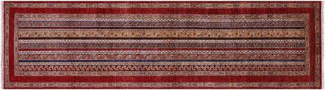 Persian Gabbeh Shall Hand-Knotted Wool Runner Rug - Manhattan Rugs