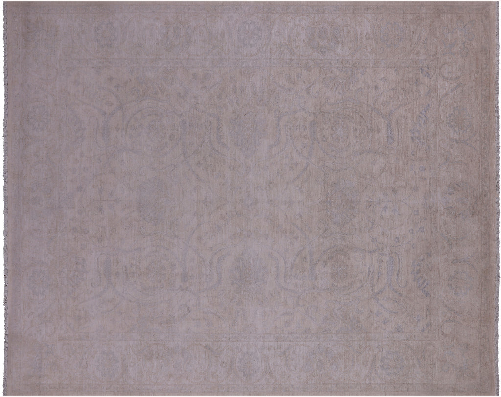 Ivory Handmade Turkish Oushak Wool Rug 7' 11" X 9' 8" - Q18784