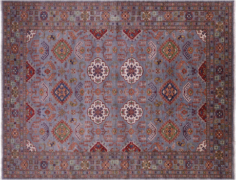 Geometric Super Kazak Hand-Knotted Wool Rug - Manhattan Rugs
