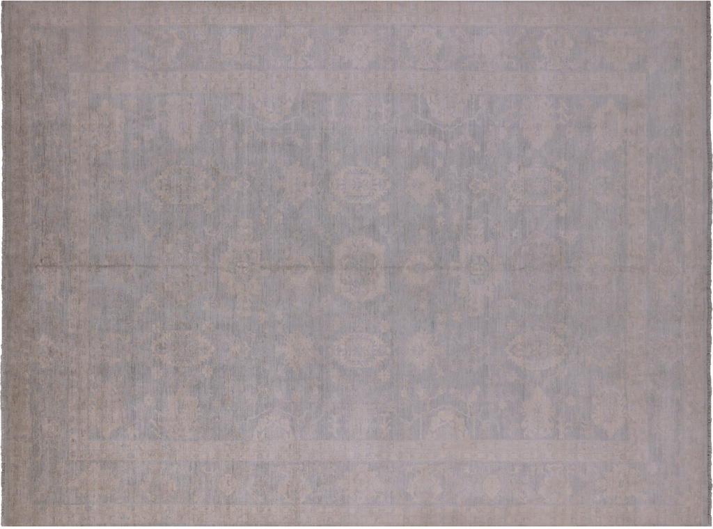 10' 0" X 13' 7" Hand-Knotted Turkish Oushak Wool Rug - Q18820