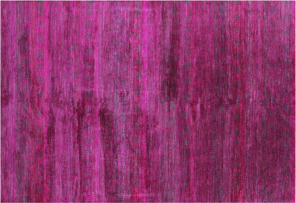 Pink 6' 2" X 9' 3" Super Savannah Gabbeh Hand-Knotted Wool & Silk Rug - Q18859