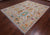 SUPER SALE Ivory Hand-Knotted Turkish Angora Oushak Rug 8' 2" X 10' 0" - Q18938