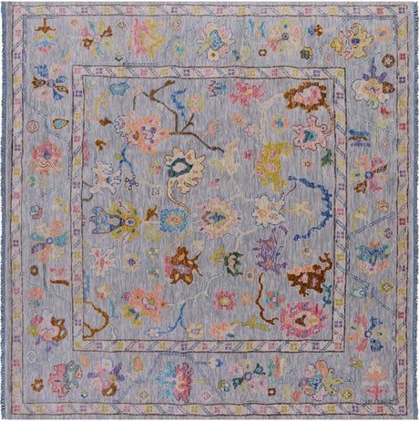 Square Hand Knotted Turkish Oushak Rug - Manhattan Rugs