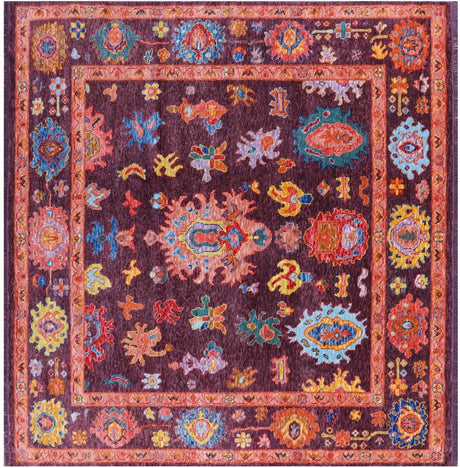 Square Turkish Oushak Handmade Rug - Manhattan Rugs