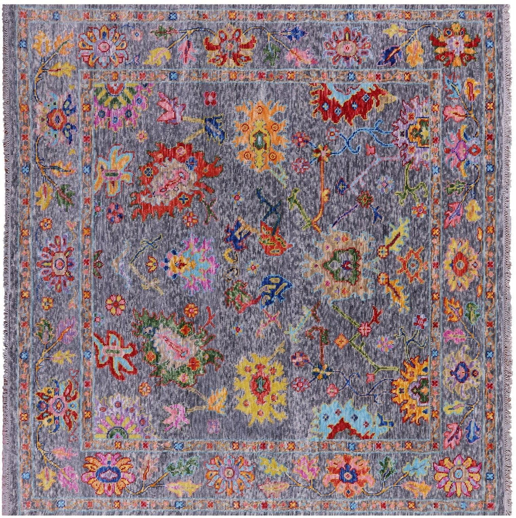 Square Hand Knotted Turkish Oushak Rug - Manhattan Rugs