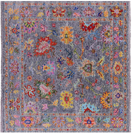 Square Hand Knotted Turkish Oushak Rug - Manhattan Rugs