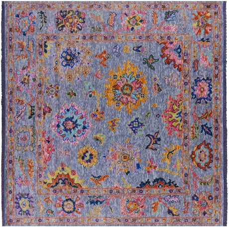 Square  Handmade Turkish Oushak Wool Rug - Manhattan Rugs