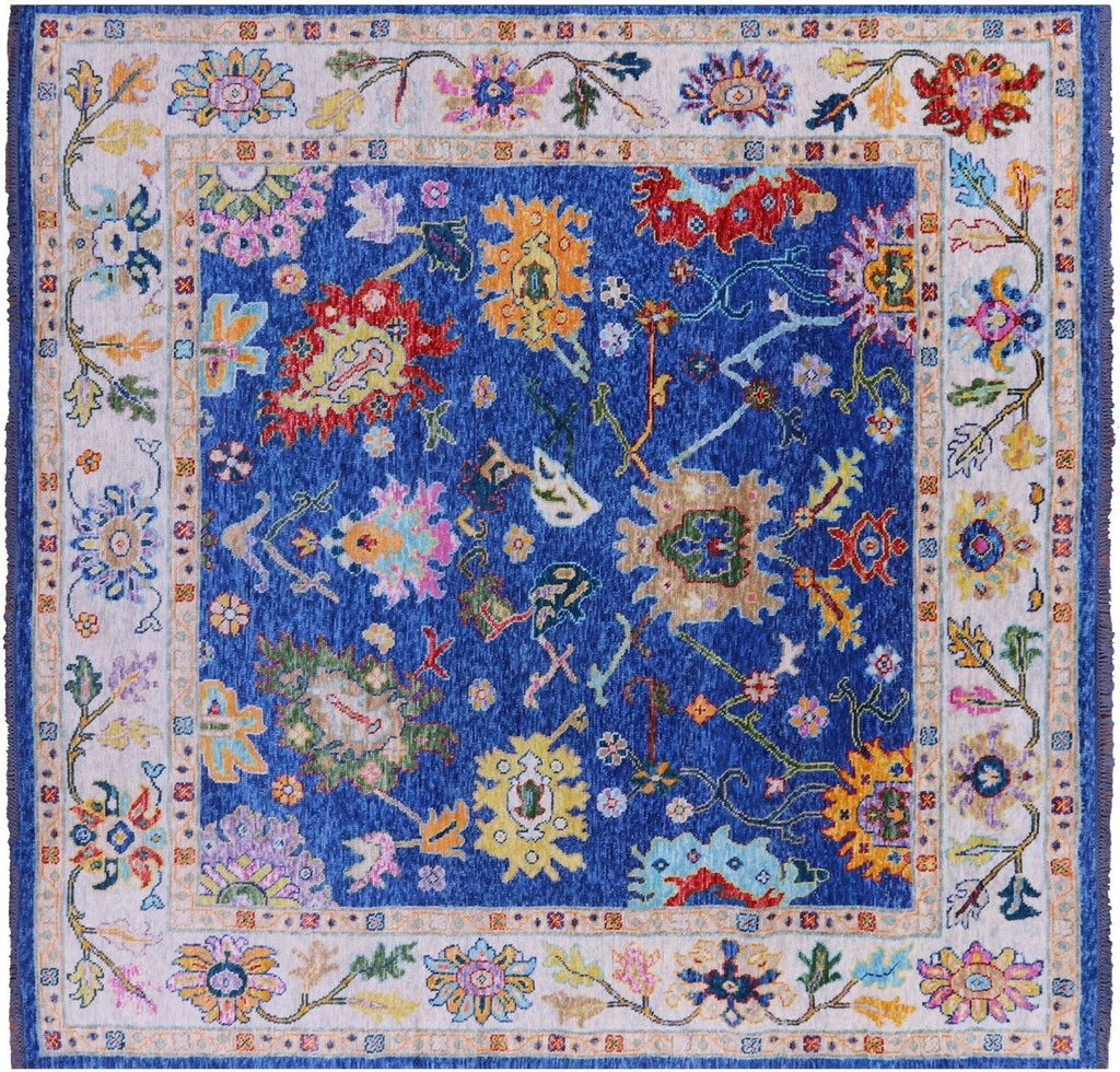 Square Turkish Oushak Handmade Wool Rug - Manhattan Rugs