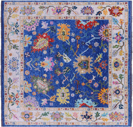 Square Turkish Oushak Handmade Wool Rug - Manhattan Rugs
