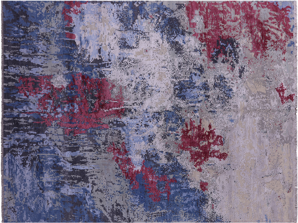 Wool & Silk Abstract Handmade Rug 8' 10" X 11' 11" - Q18972