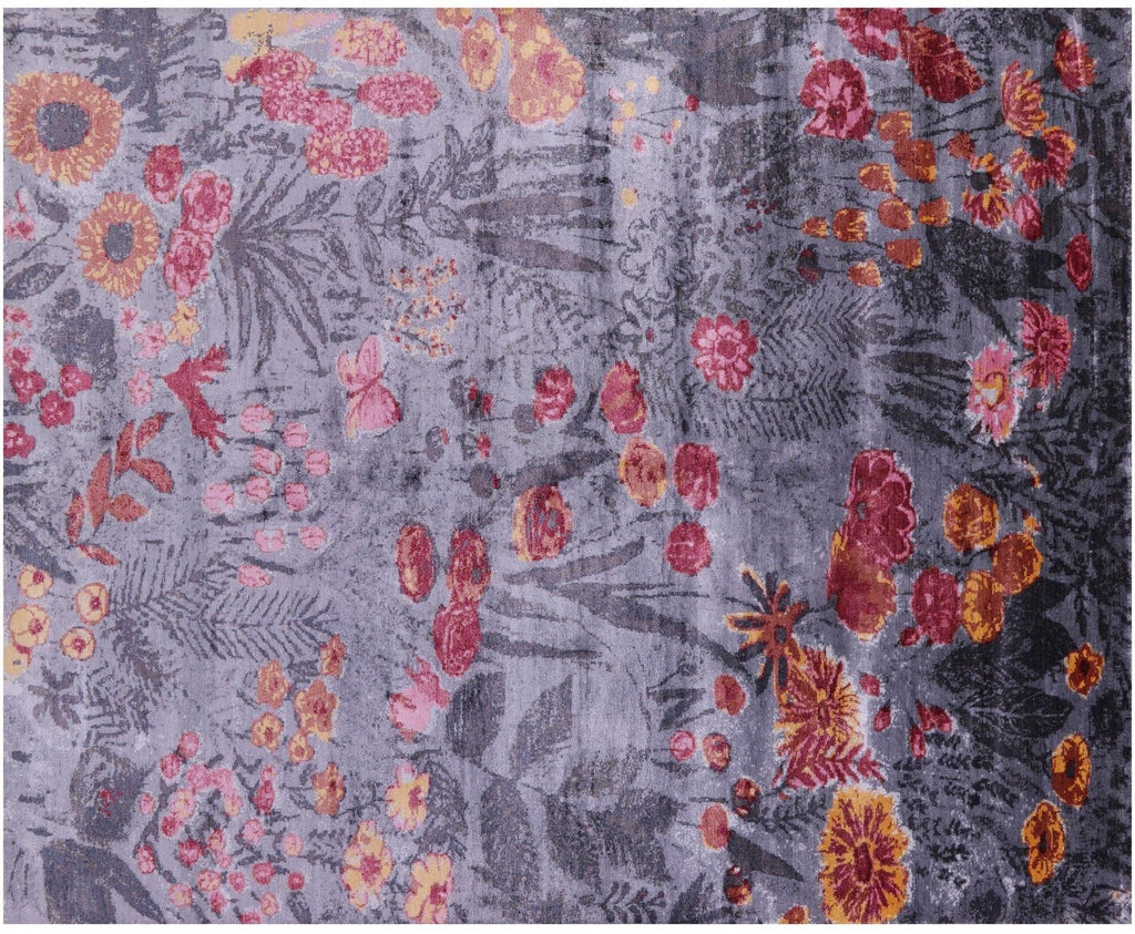 Hand Knotted Modern Silk Rug - Manhattan Rugs