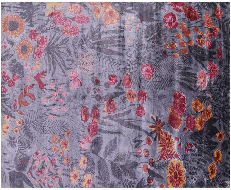 Hand Knotted Modern Silk Rug - Manhattan Rugs