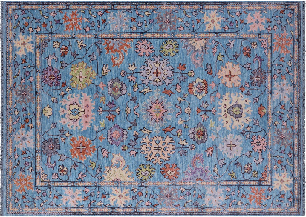 Turkish Oushak Hand Knotted Wool Rug - Manhattan Rugs