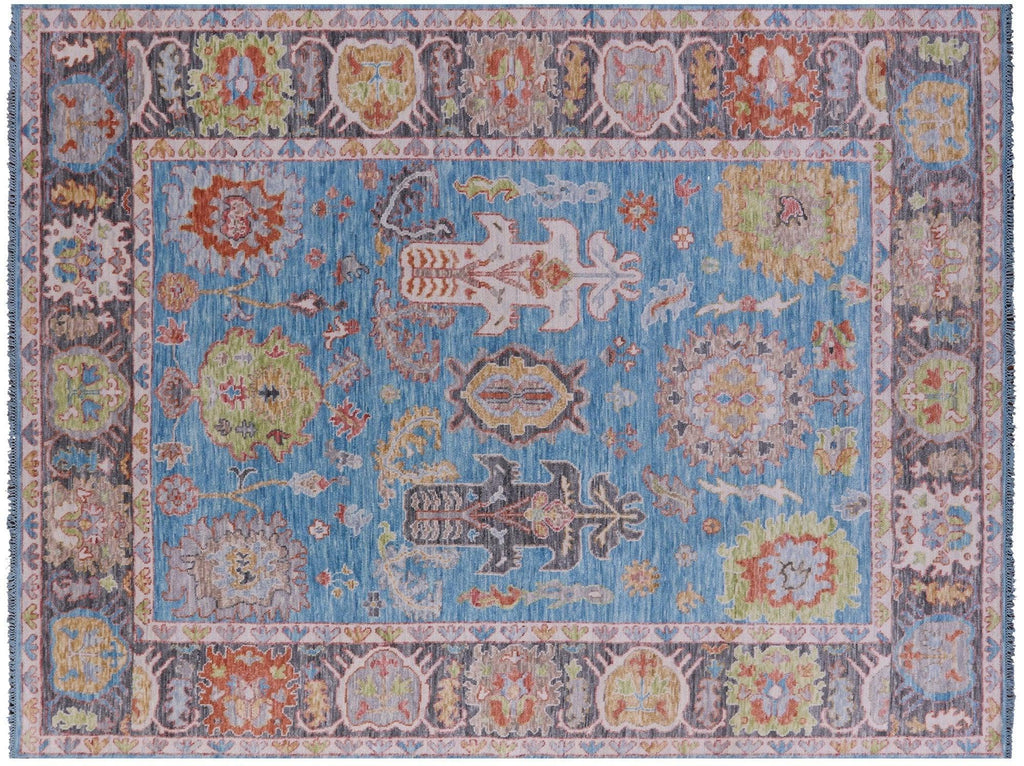 Hand Knotted Turkish Oushak Wool Rug - Manhattan Rugs