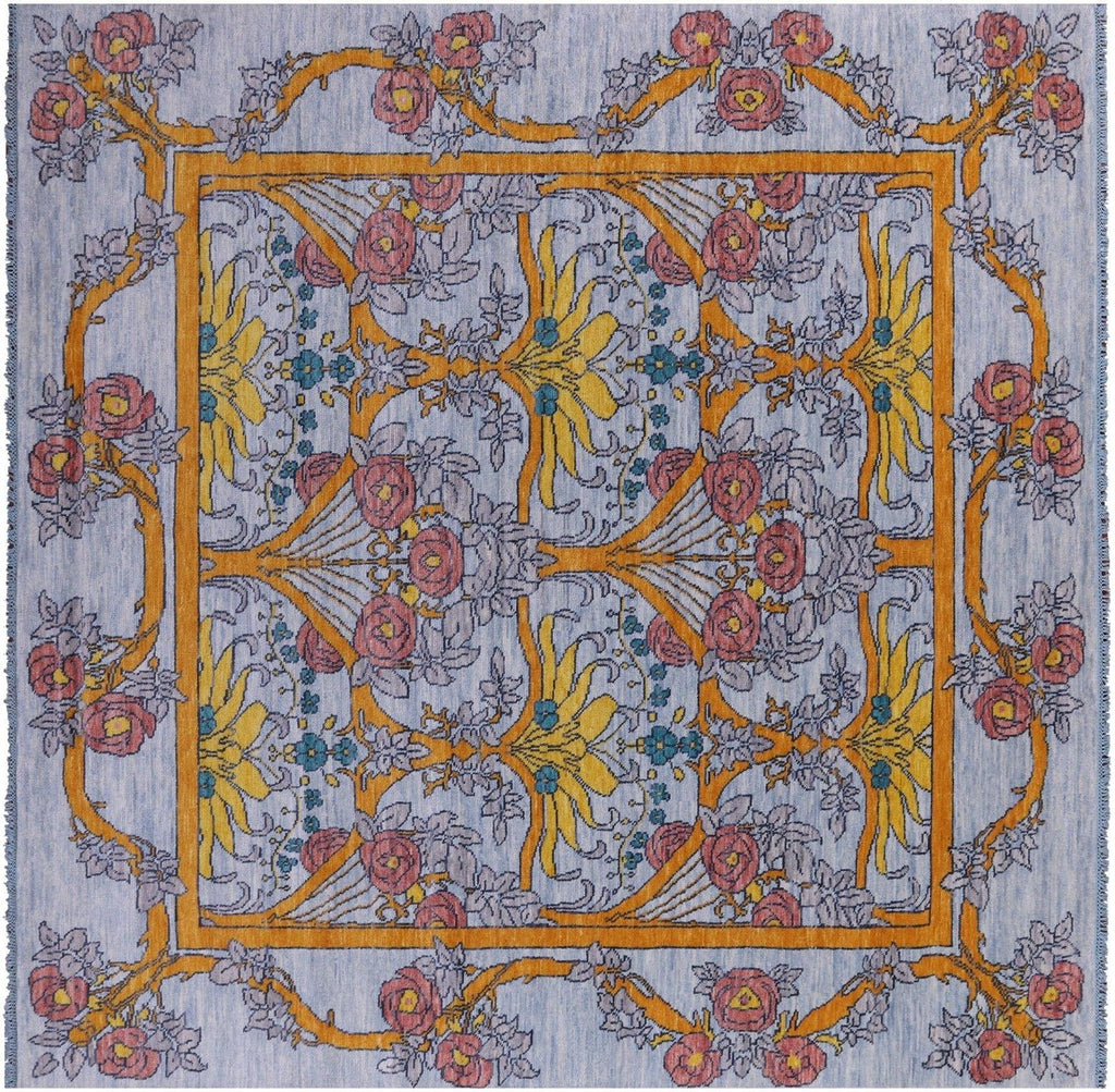 Square William Morris Handmade Wool Rug - Manhattan Rugs