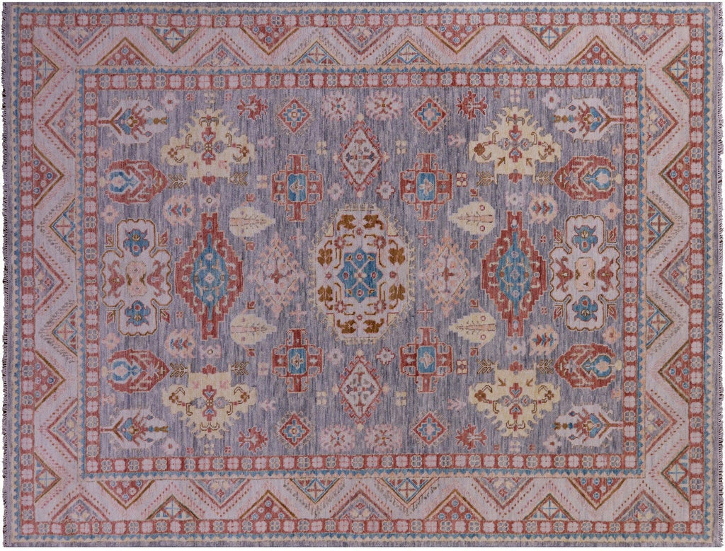 Geometric Kazak Hand-Knotted Wool Rug - Manhattan Rugs