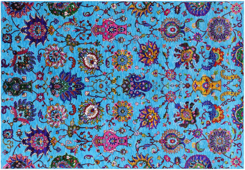 Hand-Knotted Wool & Silk Persian Tabriz Rug - Manhattan Rugs