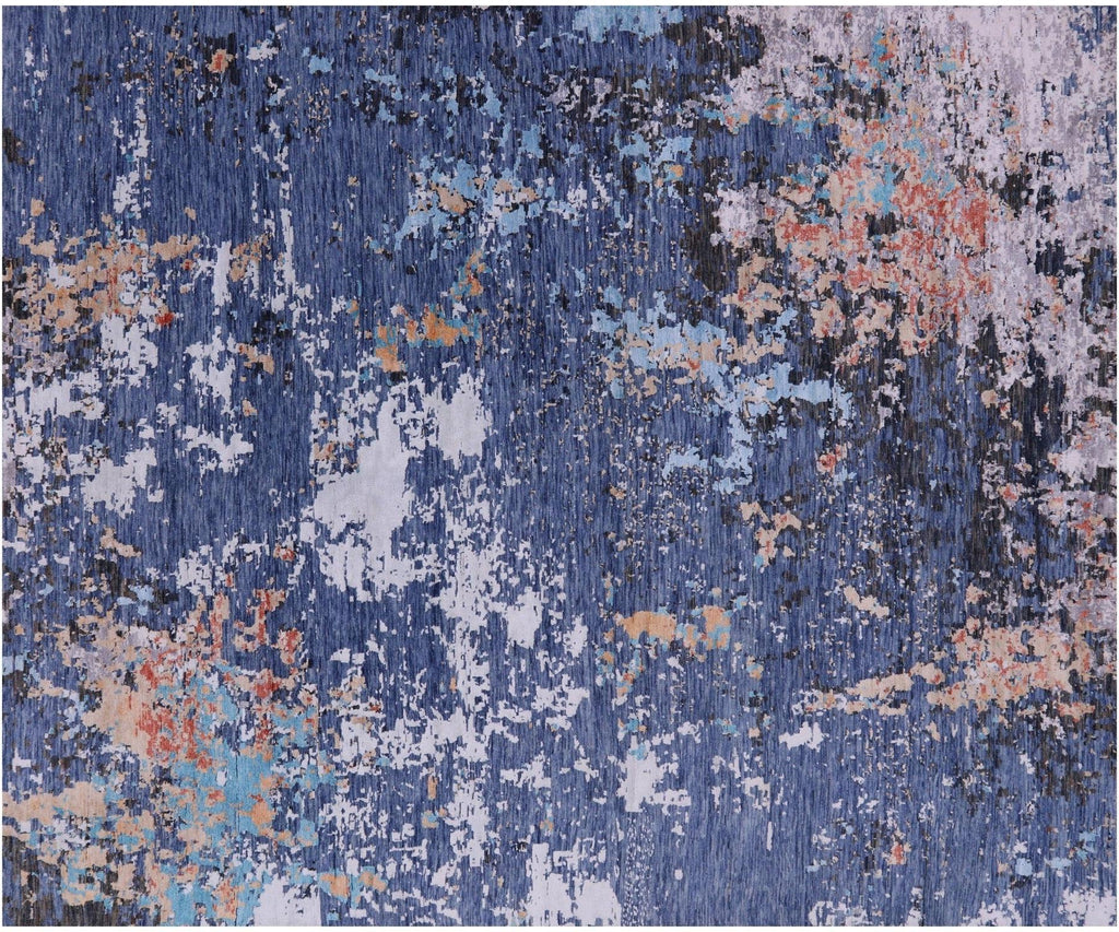 Abstract Wool & Silk Handmade Rug - Manhattan Rugs