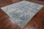 Silver Hand-Knotted Persian Heriz Serapi Wool & Silk Rug 7' 11" X 9' 9" - Q19118