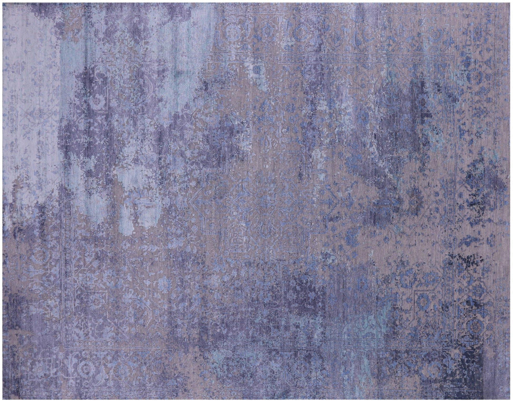 Handmade Persian Heriz Serapi Wool & Silk Rug - Manhattan Rugs