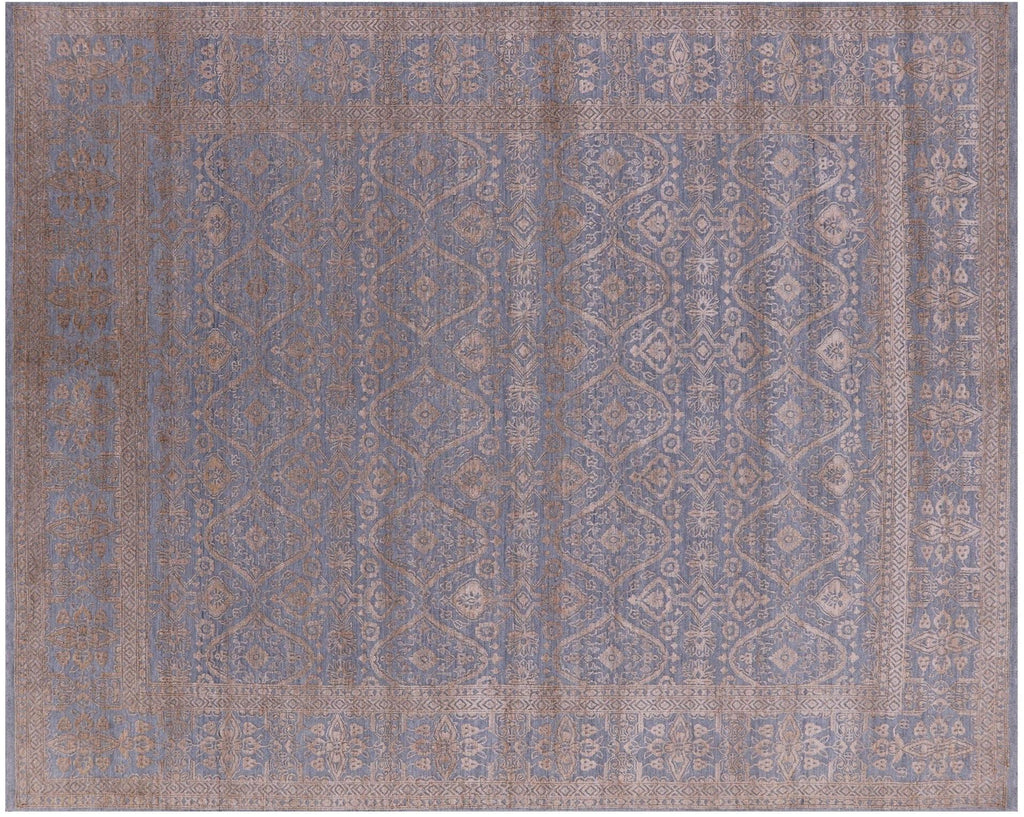 Wool & Silk Hand-Knotted Persian Kashan Rug - Manhattan Rugs