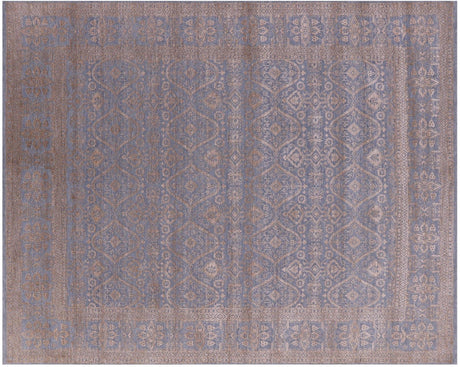 Wool & Silk Hand-Knotted Persian Kashan Rug - Manhattan Rugs