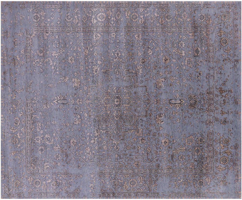 Persian Heriz Serapi Wool & Silk Hand Knotted Rug - Manhattan Rugs