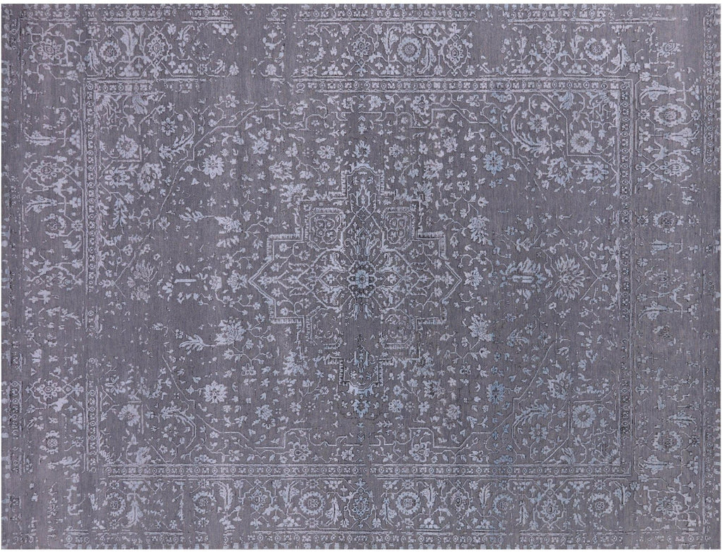 Wool & Silk Persian Heriz Serapi Handmade Rug - Manhattan Rugs
