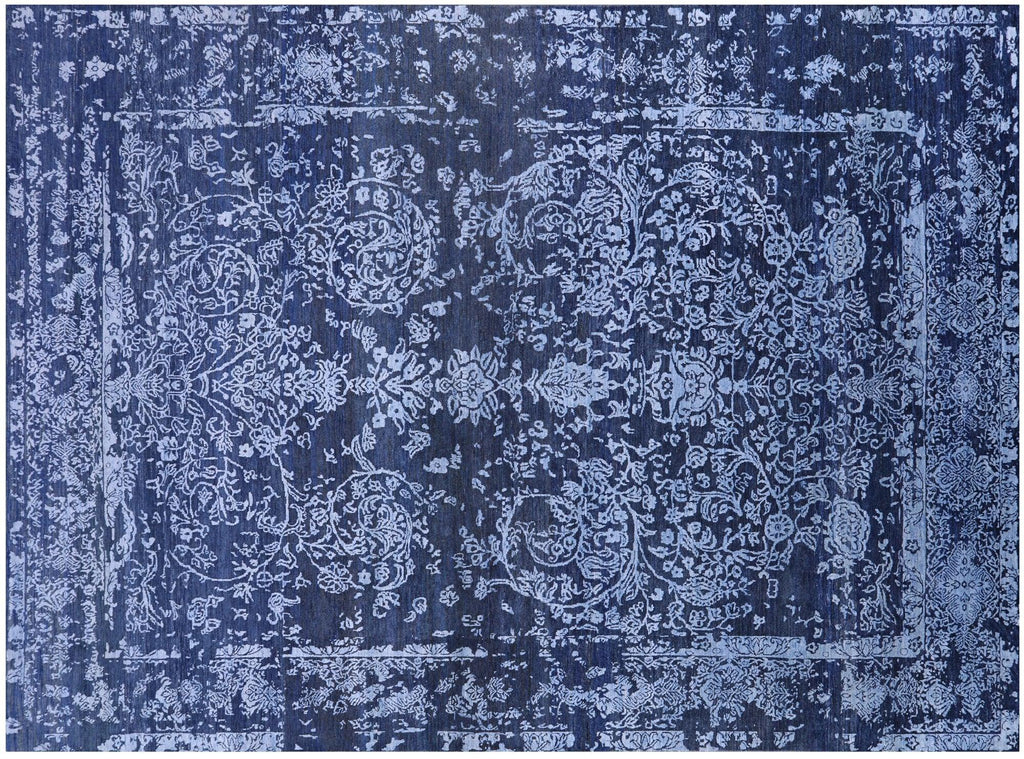 Persian Kashan Hand Knotted Wool & Silk Rug - Manhattan Rugs