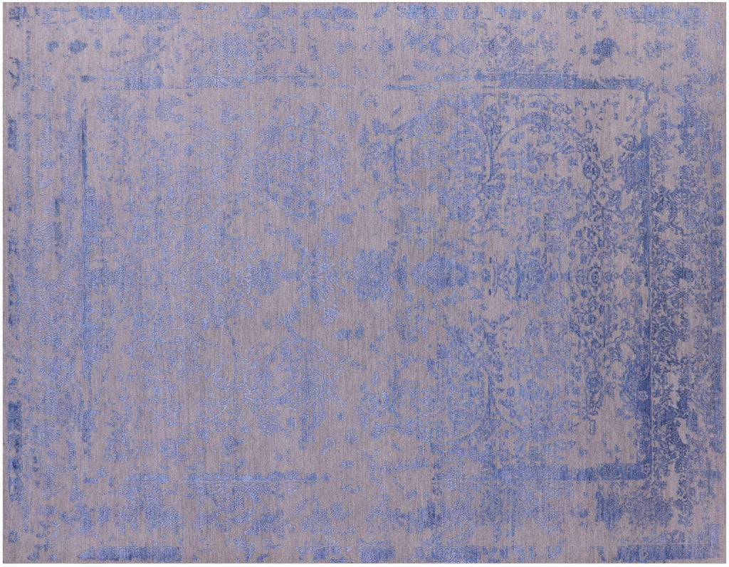 Wool & Silk Persian Kashan Hand Knotted Rug - Manhattan Rugs